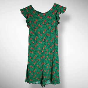 ZARA Trafaluc Collection Romper, Green Floral, XS